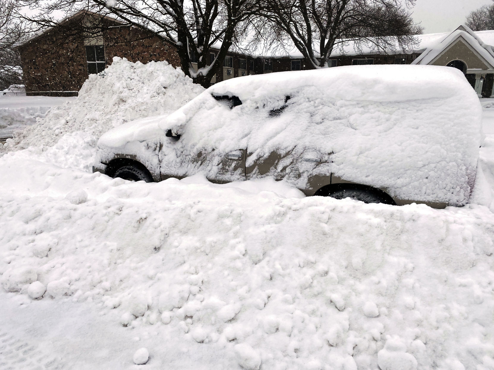 Buried vehicle on Graceland Boulevard